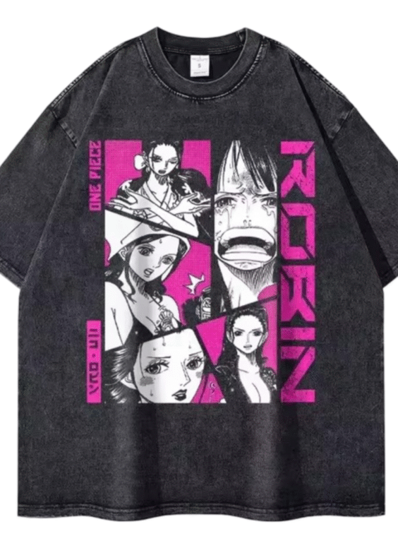Anime One Piece Nico Robin Printed Short Sleeve T-Shirt