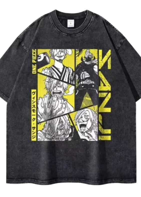Anime One Piece Sanji Printed Short Sleeve T-Shirt