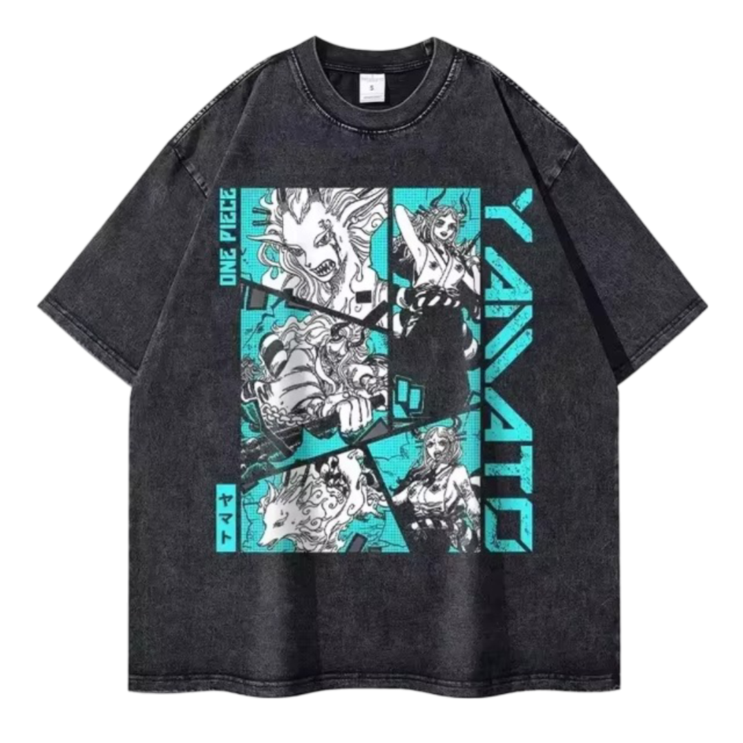 Anime One Piece Yamato Printed Short Sleeve T-Shirt Anime One Piece Yamato Printed Short Sleeve T-Shirt