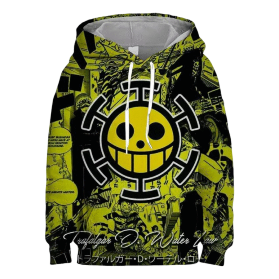 Anime One Piece Trafalgar D. Water Law Logo 3D Printed Hoodie Anime One Piece Trafalgar D. Water Law Logo 3D Printed Hoodie