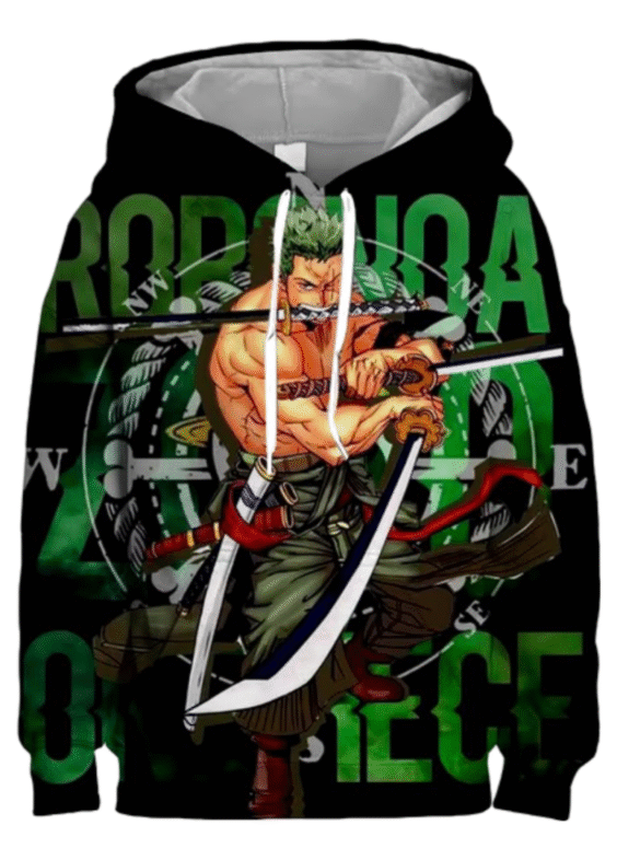 Anime One Piece Roronoa Zoro 3D Printed Hoodie