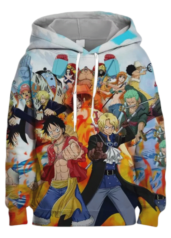 Anime One Piece Character 3D Printed Hoodie