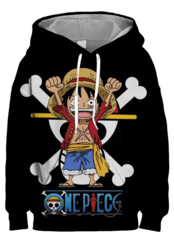 Anime One Piece Monkey D. Luffy 3D Printed Long Sleeve Hoodie