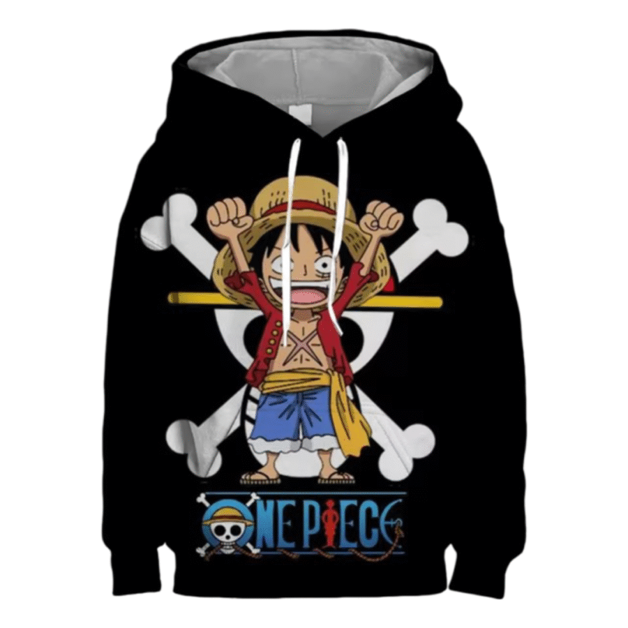 Anime One Piece Monkey D. Luffy 3D Printed Long Sleeve Hoodie Anime One Piece Monkey D. Luffy 3D Printed Long Sleeve Hoodie