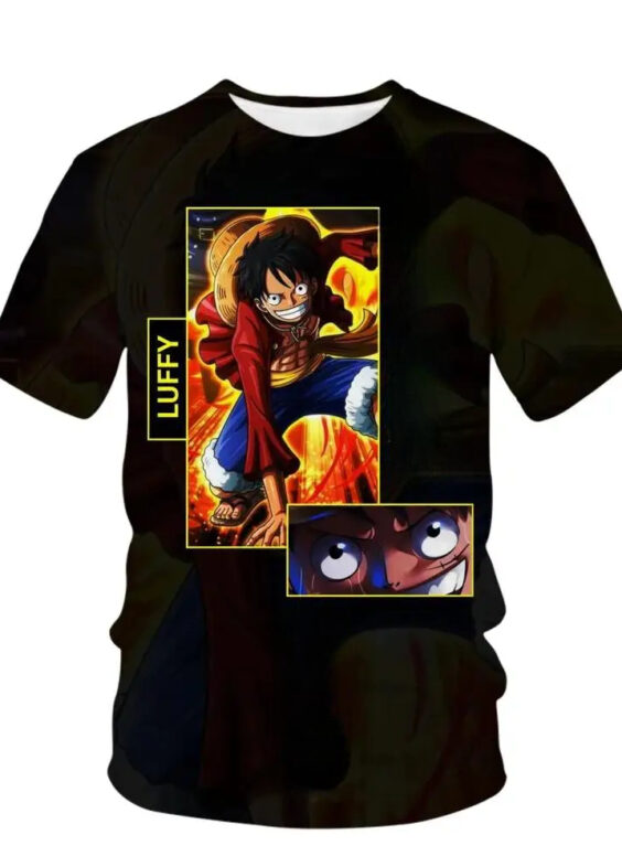 Anime One Piece Monkey D. Luffy 3D Printed T-shirt For Men