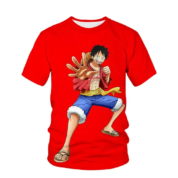 Anime One Piece Monkey D. Luffy 3D Printed Casual T-shirt For Men