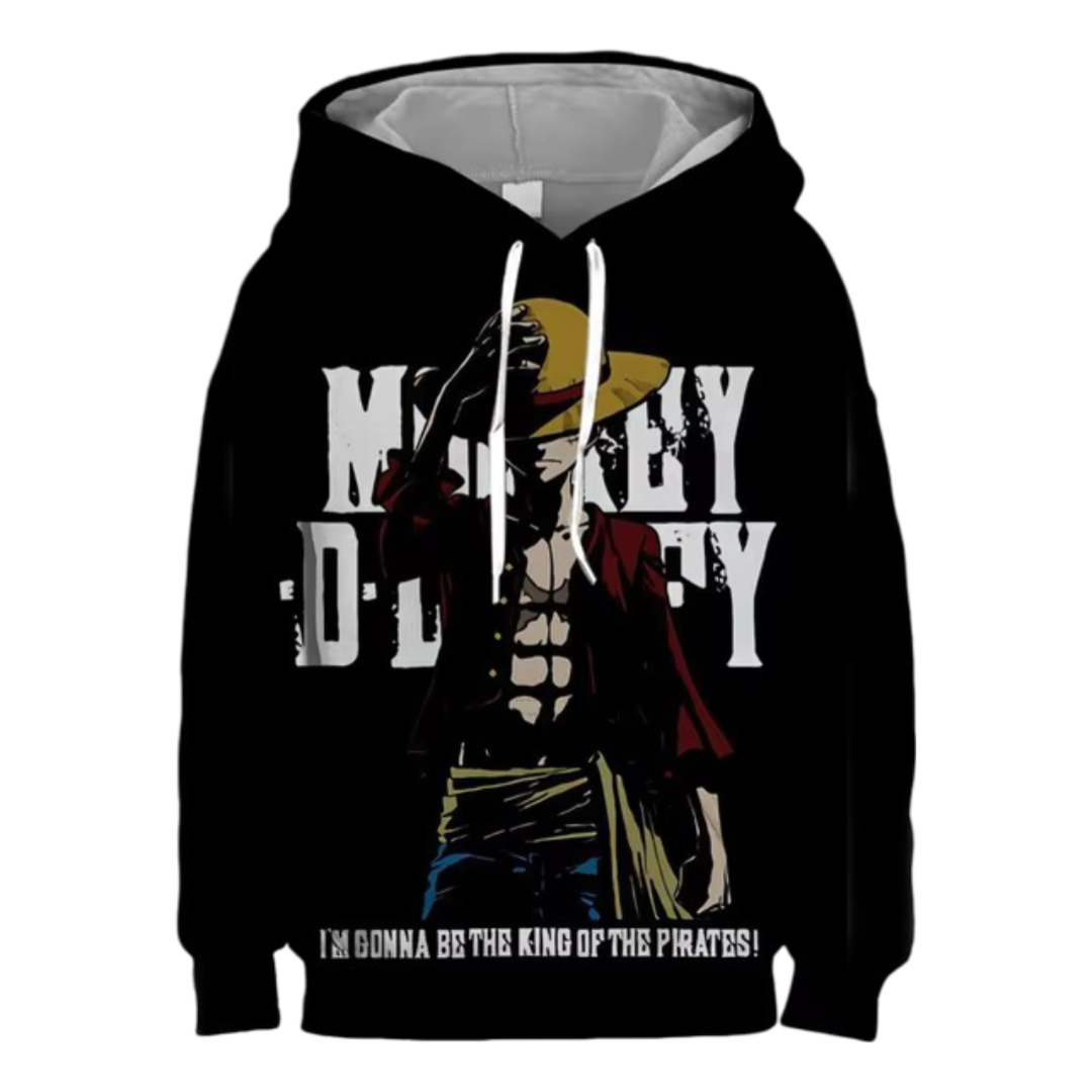 One Piece Anime Monkey D. Luffy Long Sleeve 3D Printed Hoodie One Piece Anime Monkey D. Luffy Long Sleeve 3D Printed Hoodie