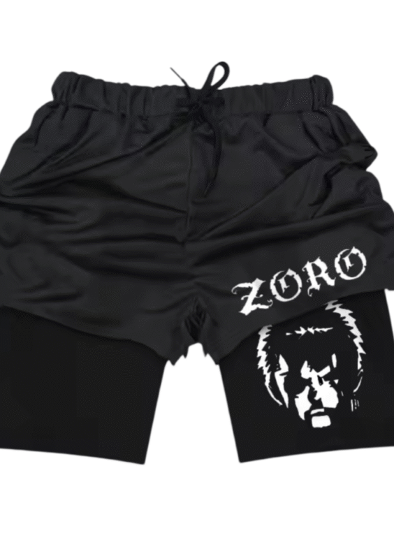 Anime One Piece Roronoa Zoro Double Layer Sports Shorts