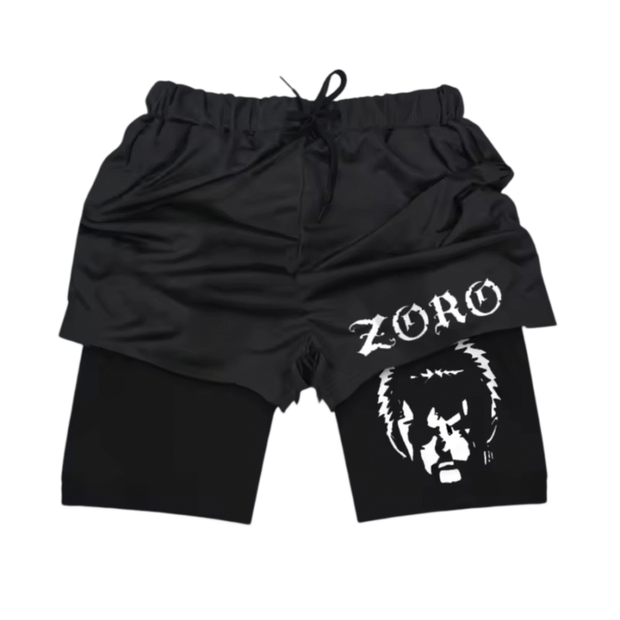 Anime One Piece Roronoa Zoro Double Layer Sports Shorts Anime One Piece Roronoa Zoro Double Layer Sports Shorts