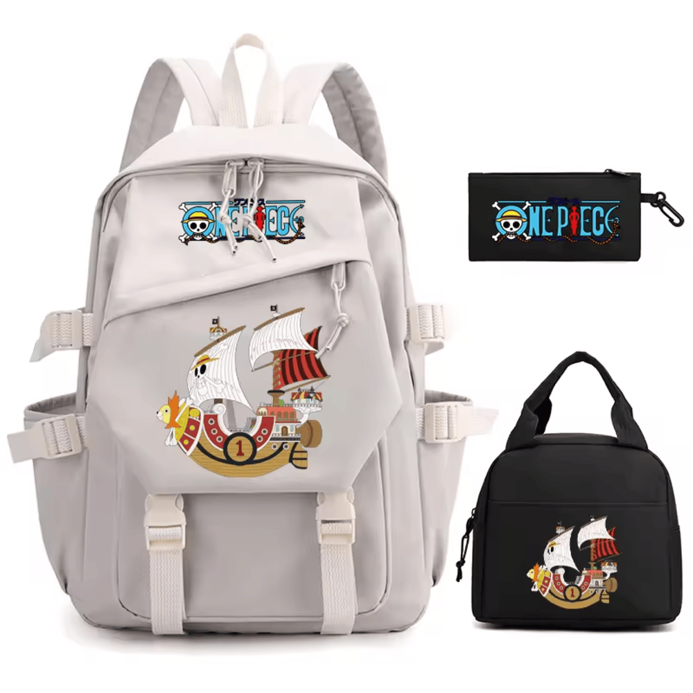 3Pcs/set Anime One Piece Thousand Sunny Printed Backpack 3Pcs/set Anime One Piece Thousand Sunny Printed Backpack