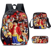 One Piece Anime Characters Printed 3Pcs/set School Bag
