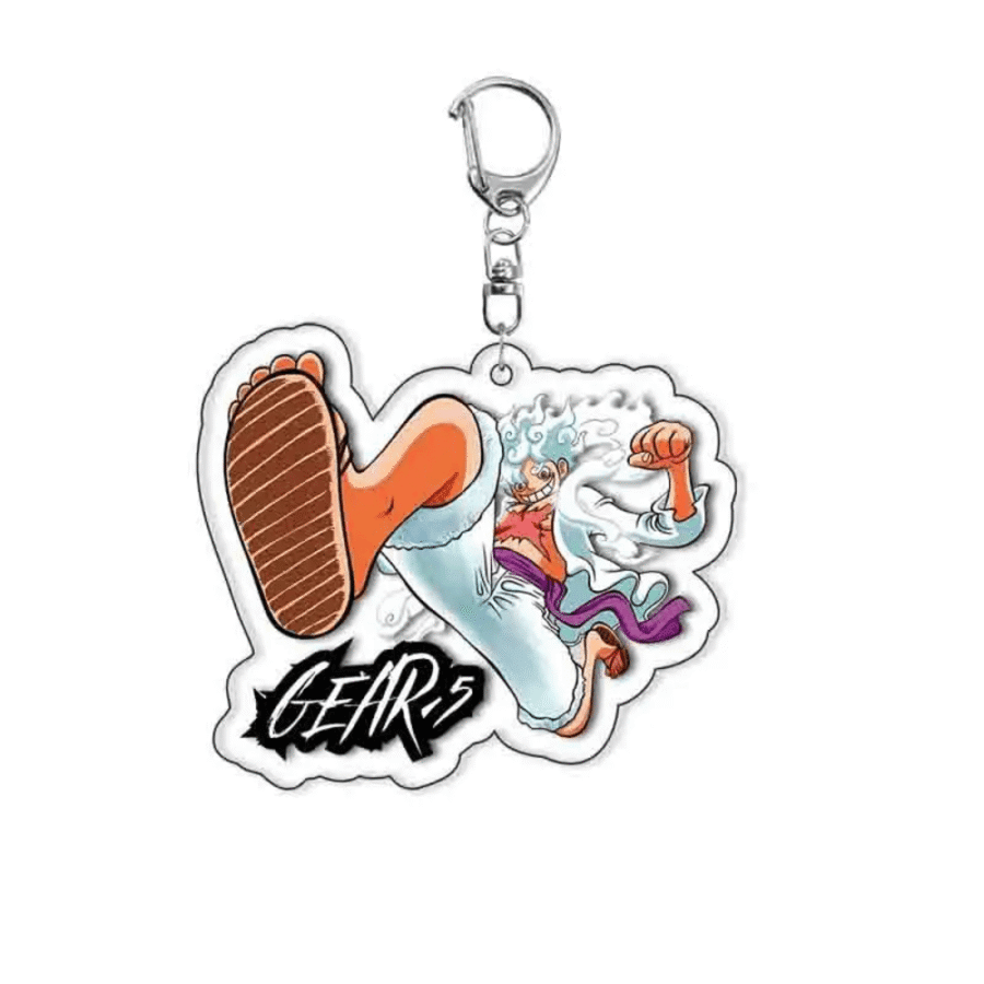 Anime One Piece Gear 5 Luffy Keychain Anime One Piece Gear 5 Luffy Keychain