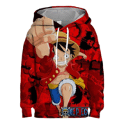 100-160 Anime One Piece Monkey D. Luffy Casual Hoodie