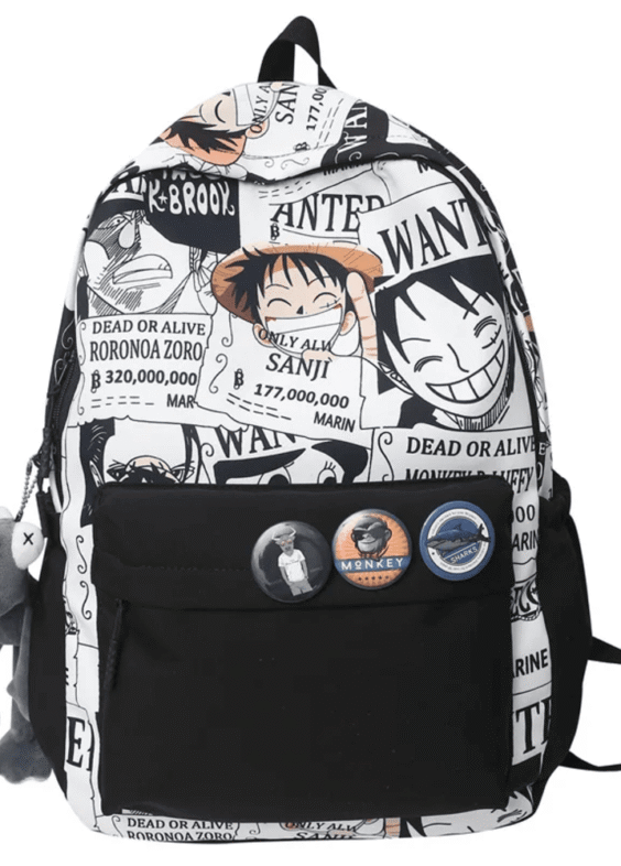 One Piece Anime Monkey D. Luffy Printed Backpack