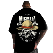 Anime One Piece Mugiwara Skull Black T-Shirt