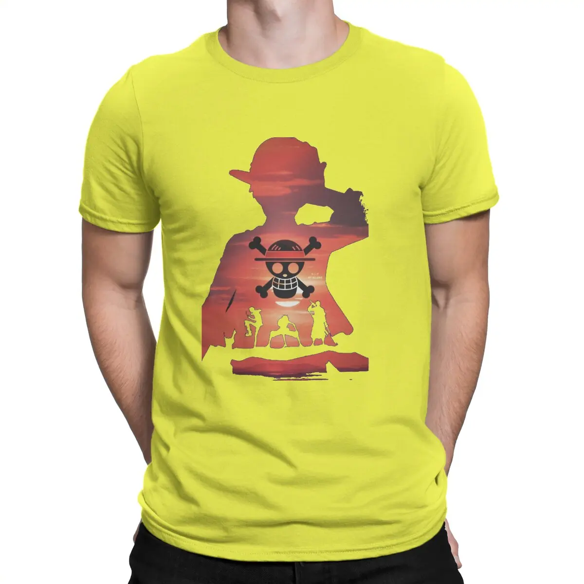 One Piece Anime Luffy Printed Short Sleeve T-Shirt One Piece Anime Luffy Printed Short Sleeve T-Shirt