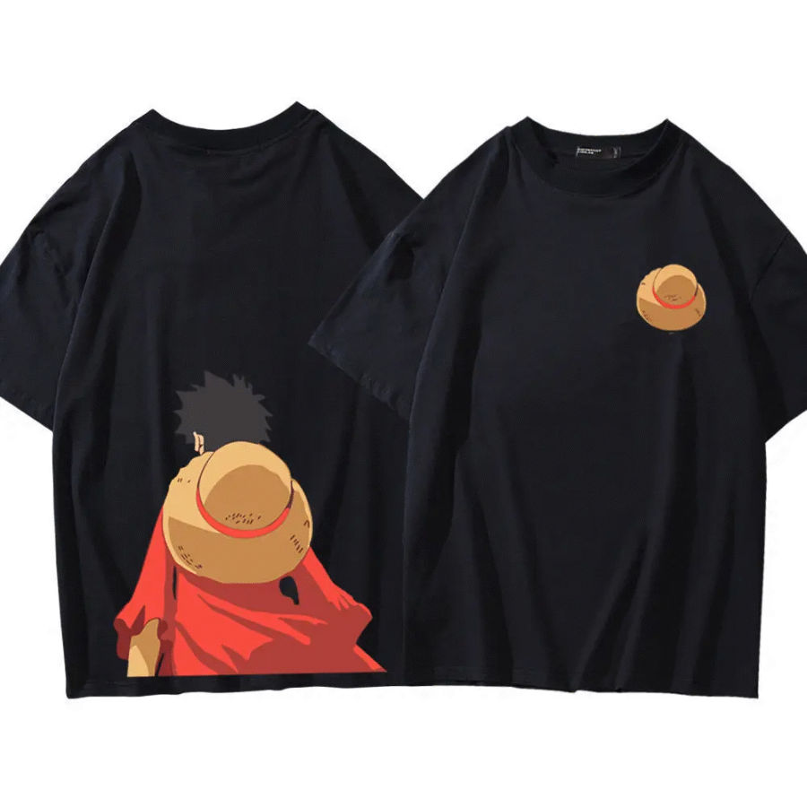 Anime One Piece Luffy Short Sleeve Casual T-Shirt Anime One Piece Luffy Short Sleeve Casual T-Shirt