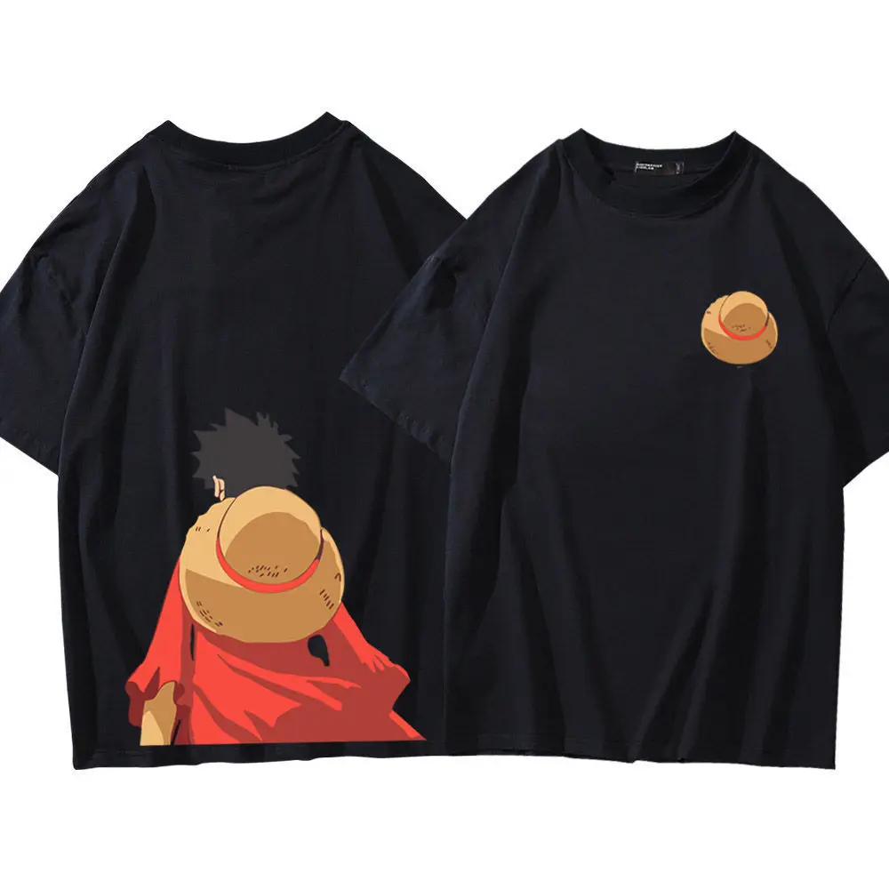 Anime One Piece Luffy Short Sleeve Casual T-Shirt Anime One Piece Luffy Short Sleeve Casual T-Shirt