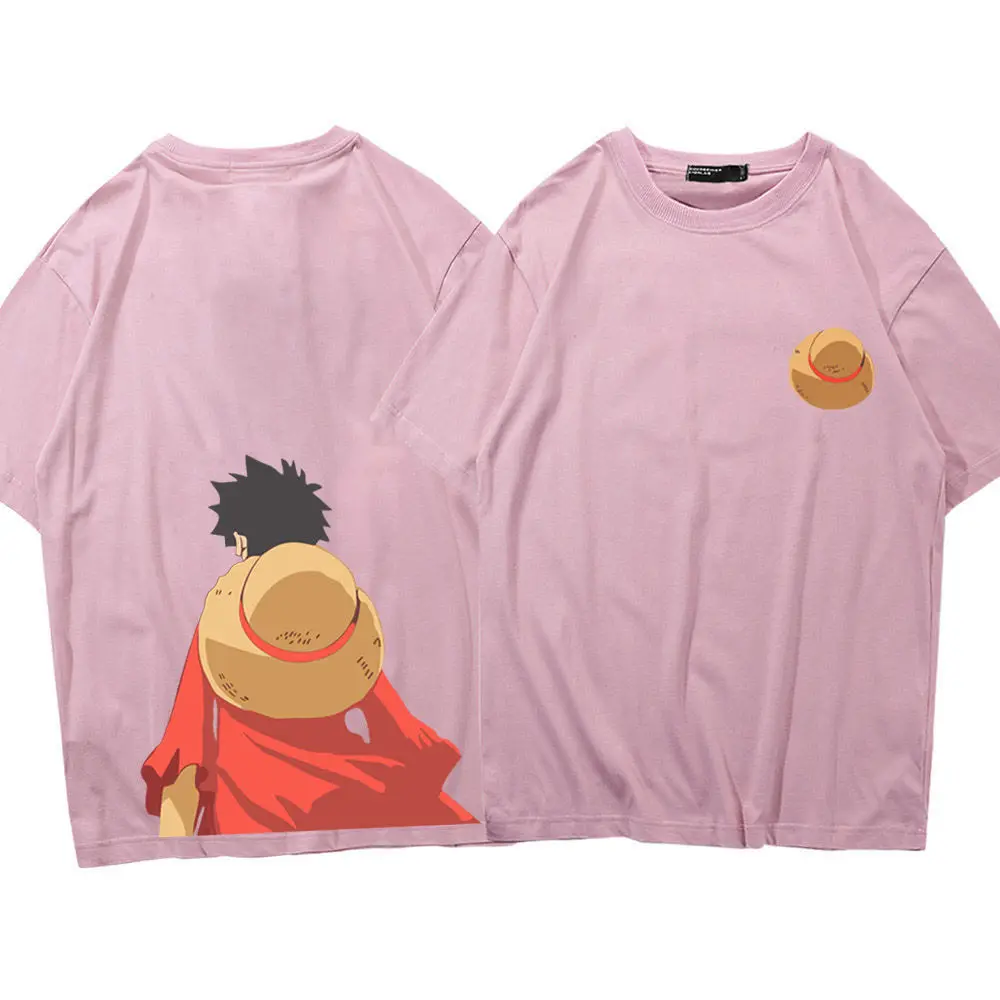 Anime One Piece Luffy Short Sleeve Casual T-Shirt Anime One Piece Luffy Short Sleeve Casual T-Shirt