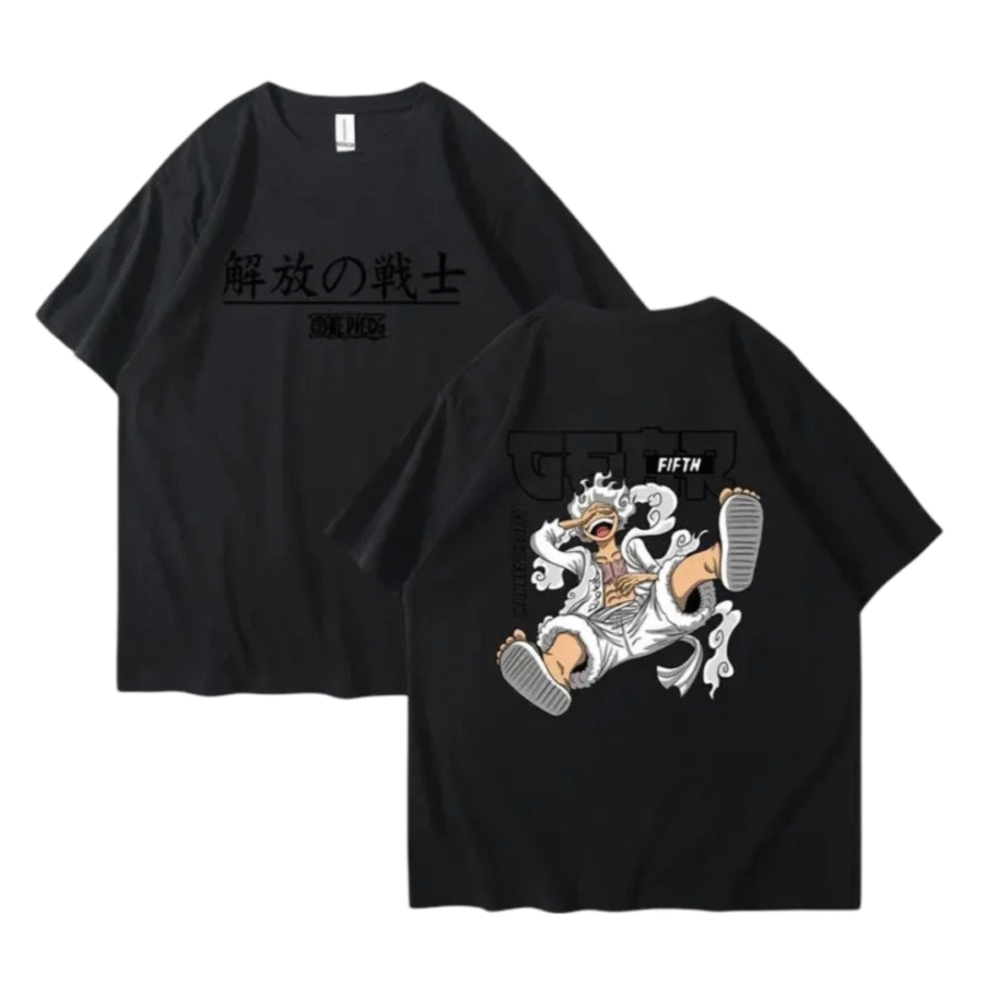 Anime One Piece Straw Hat Pirates Nika Gear 5 Monkey D. Luffy T-Shirt Anime One Piece Straw Hat Pirates Nika Gear 5 Monkey D. Luffy T-Shirt