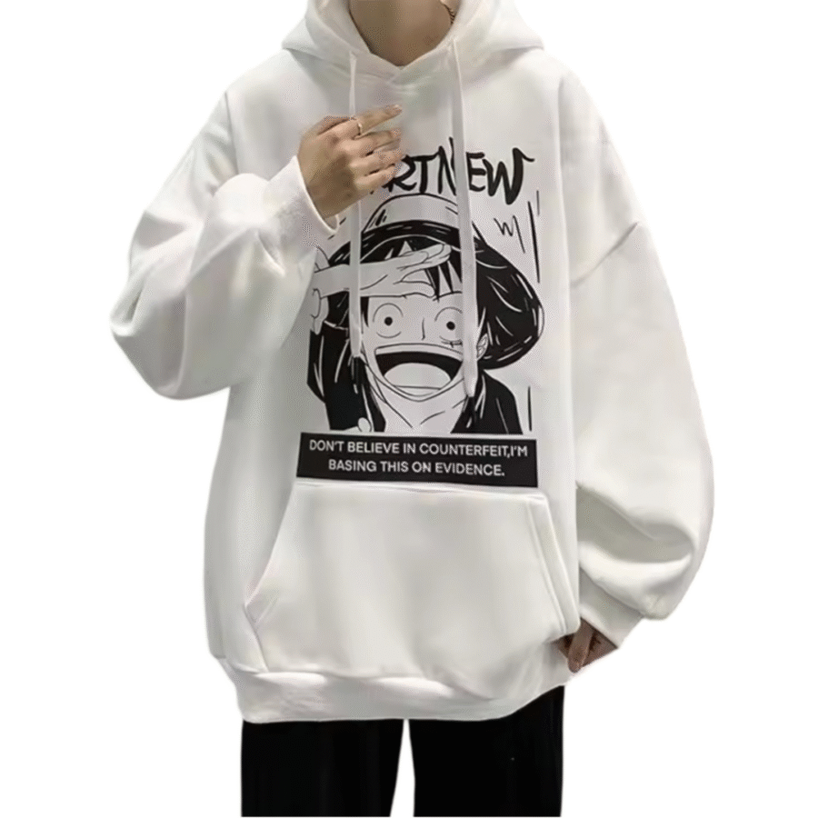 Anime One Piece Monkey D. Luffy Casual Winter Hoodie Anime One Piece Monkey D. Luffy Casual Winter Hoodie