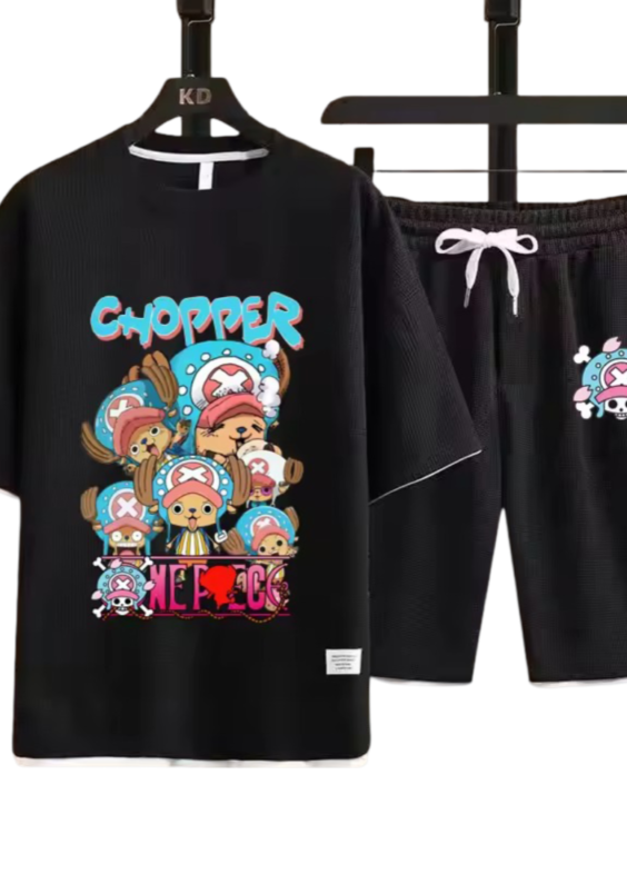 Anime One Piece Tony Tony Chopper T-Shirt And Shorts Set