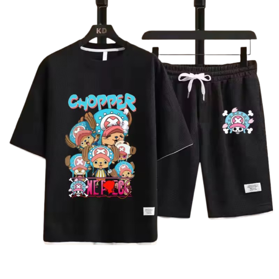 Anime One Piece Tony Tony Chopper T-Shirt And Shorts Set