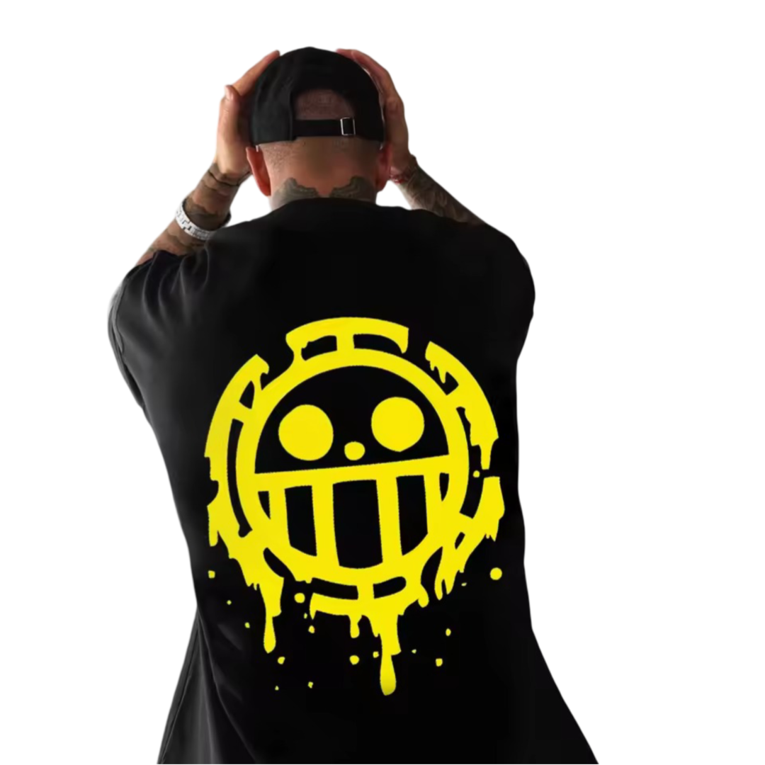Anime One Piece Trafalgar D. Water Law Casual T-Shirt Anime One Piece Trafalgar D. Water Law Casual T-Shirt