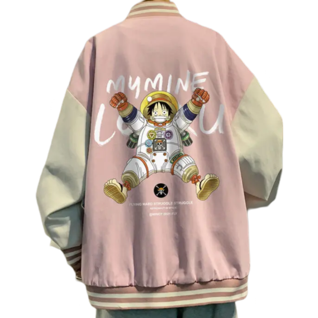 Anime One Piece Monkey D. Luffy Casual Baseball Jacket