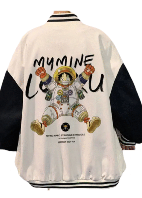 Anime One Piece Monkey D. Luffy Casual Baseball Jacket