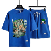Anime One Piece Roronoa Zoro T-Shirt Shorts Set