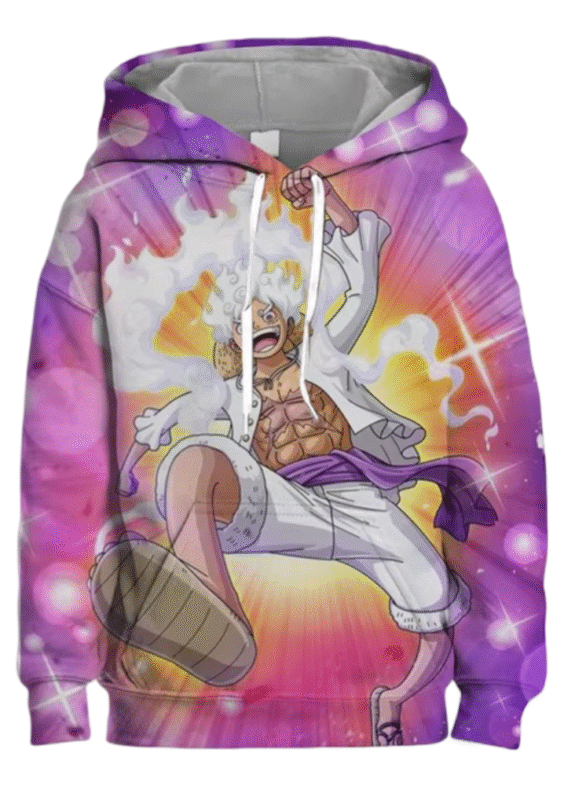 Anime One Piece Monkey D. Luffy Gear 5 Hoodie