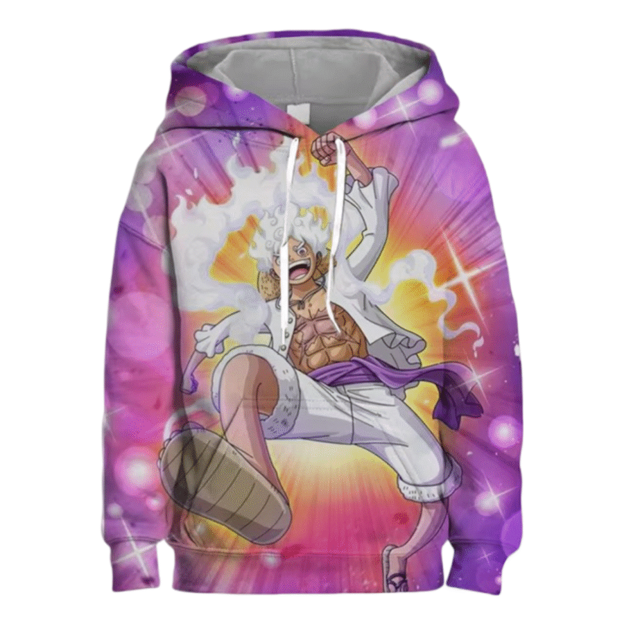 Anime One Piece Monkey D. Luffy Gear 5 Hoodie Anime One Piece Monkey D. Luffy Gear 5 Hoodie