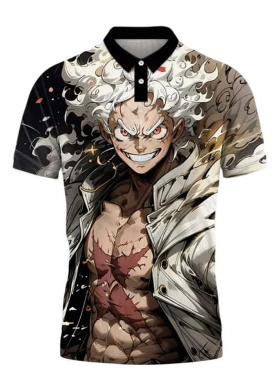 Anime One Piece Monkey D. Luffy Gear 5 3D Printed T-Shirt