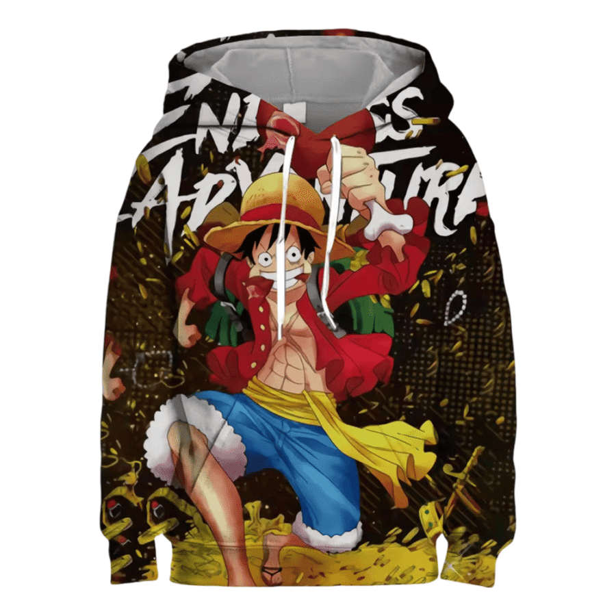 One Piece Anime Monkey D. Luffy 3D Printed Long Sleeve Hoodie One Piece Anime Monkey D. Luffy 3D Printed Long Sleeve Hoodie