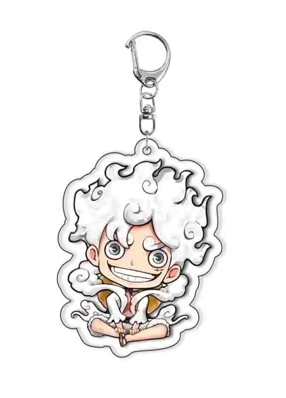 Anime One Piece Gear 5 Monkey D. Luffy Keychain