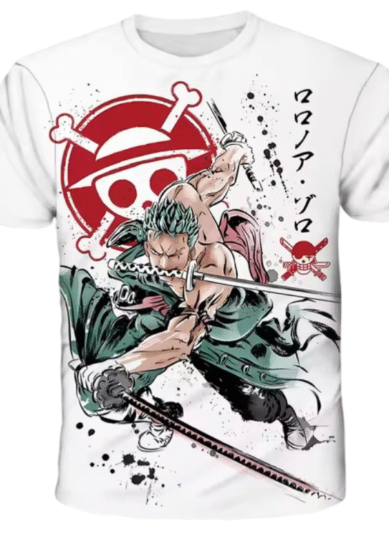 Anime One Piece Roronoa Zoro Printed T-Shirt