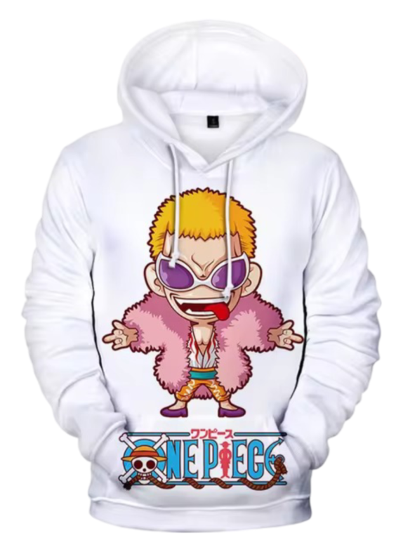 Anime One Piece Donquixote Doflamingo Printed Summer Hoodie