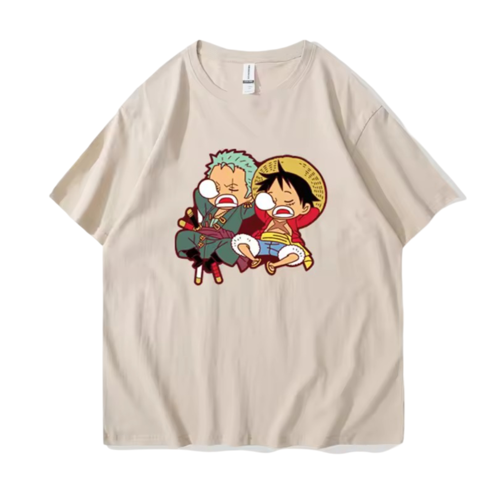 Anime One Piece Monkey D. Luffy And Roronoa Zoro T-Shirt Anime One Piece Monkey D. Luffy And Roronoa Zoro T-Shirt