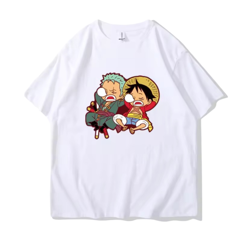 Anime One Piece Monkey D. Luffy And Roronoa Zoro T-Shirt Anime One Piece Monkey D. Luffy And Roronoa Zoro T-Shirt
