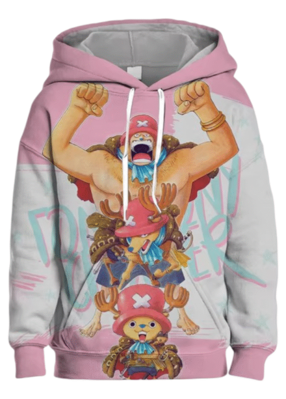 One Piece Anime Tony Tony Chopper 3D Printed Long Sleeve Hoodie