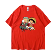 Anime One Piece Monkey D. Luffy And Roronoa Zoro T-Shirt