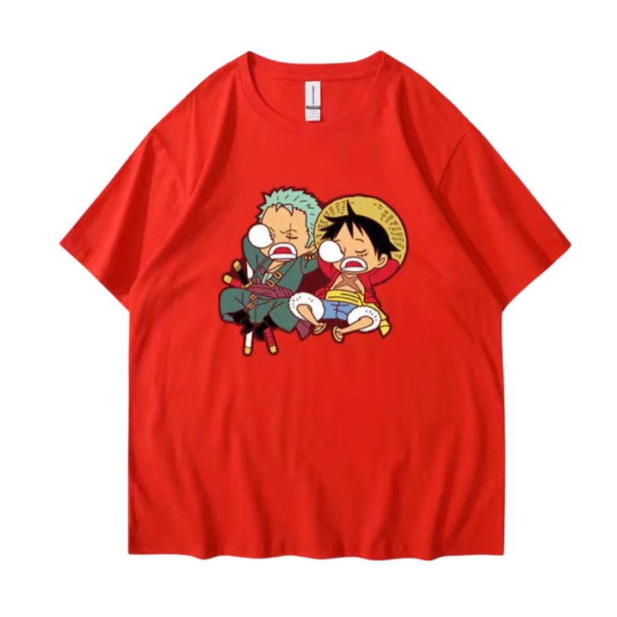 Anime One Piece Monkey D. Luffy And Roronoa Zoro T-Shirt Anime One Piece Monkey D. Luffy And Roronoa Zoro T-Shirt