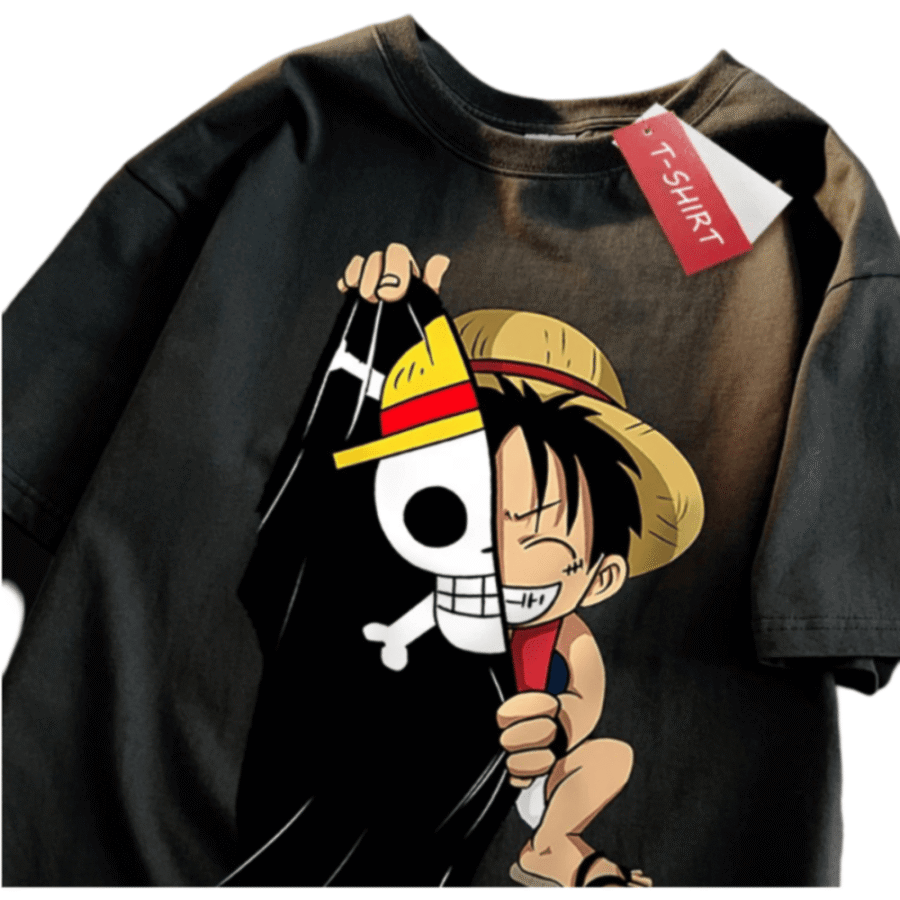Anime One Piece Skull Print Cotton T-Shirt Anime One Piece Skull Print Cotton T-Shirt
