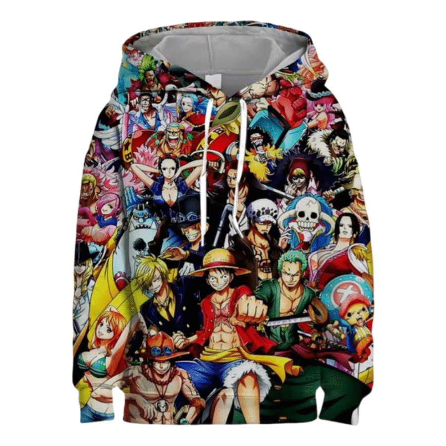 Anime One Piece Character Hoodie For Men Anime One Piece Character Hoodie For Men