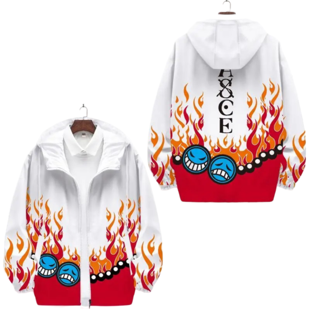 Anime One Piece Portgas D. Ace Hoodie Anime One Piece Portgas D. Ace Hoodie