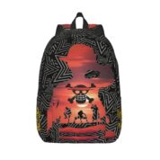 Anime One Piece Luffy Star Pattern Backpack
