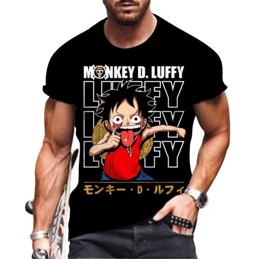 One Piece Monkey D. Luffy Anime Casual T-Shirt One Piece Monkey D. Luffy Anime Casual T-Shirt