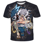 Anime One Piece Luffy Gear 5 Vs Kaido T-Shirt