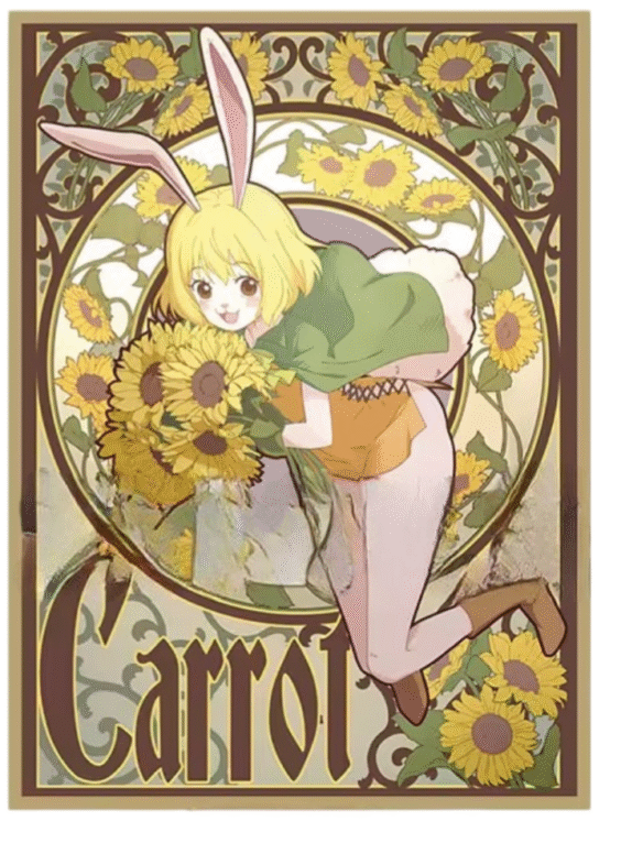 Anime One Piece Carrot Fanart Flash Card